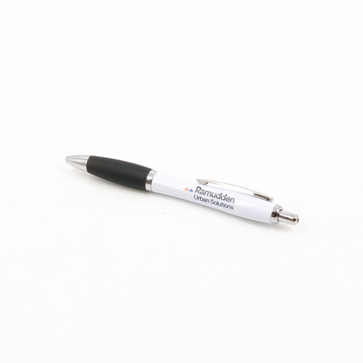 Ramudden Urban Solutions - Curvy Recycled Plastic Ballpoint Pen in White