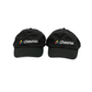 Chevron - 5 Panel Sandwich Black Caps - Colour Logo White Text